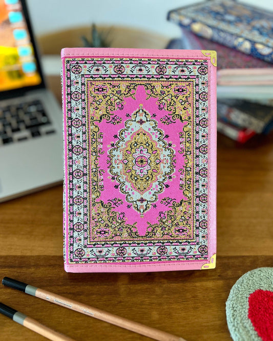 Cute Large Notebook, Handmade Journal in Pink