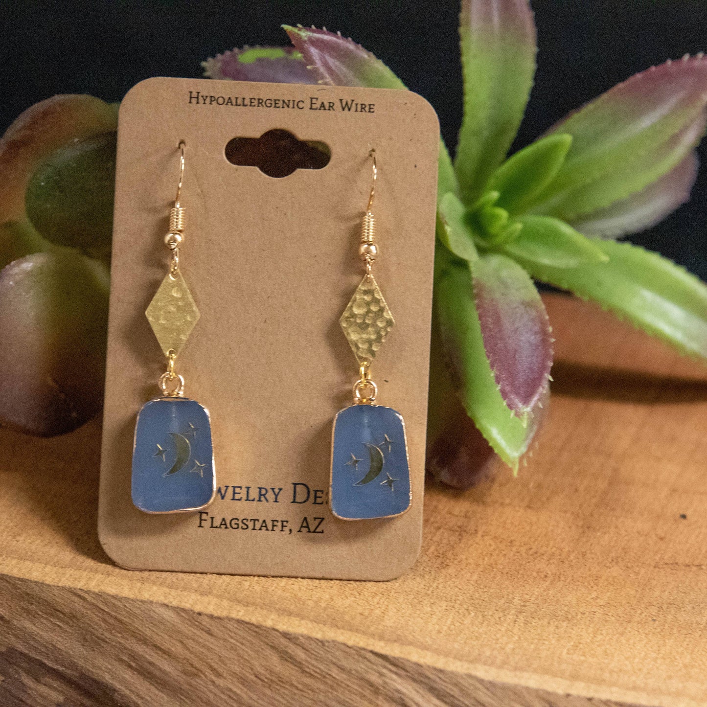 Resin Moon Earrings