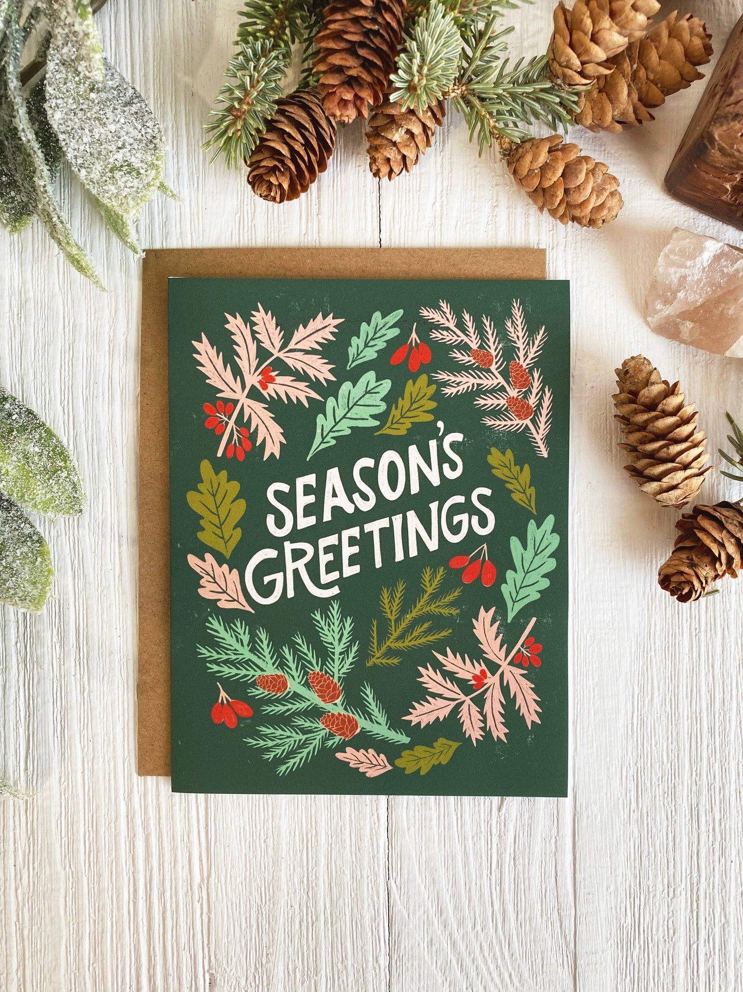 Christmas Greeting Cards | Season's Greetings Holiday Card: 1 Card / 4.25 x 5.5 inches (A2)