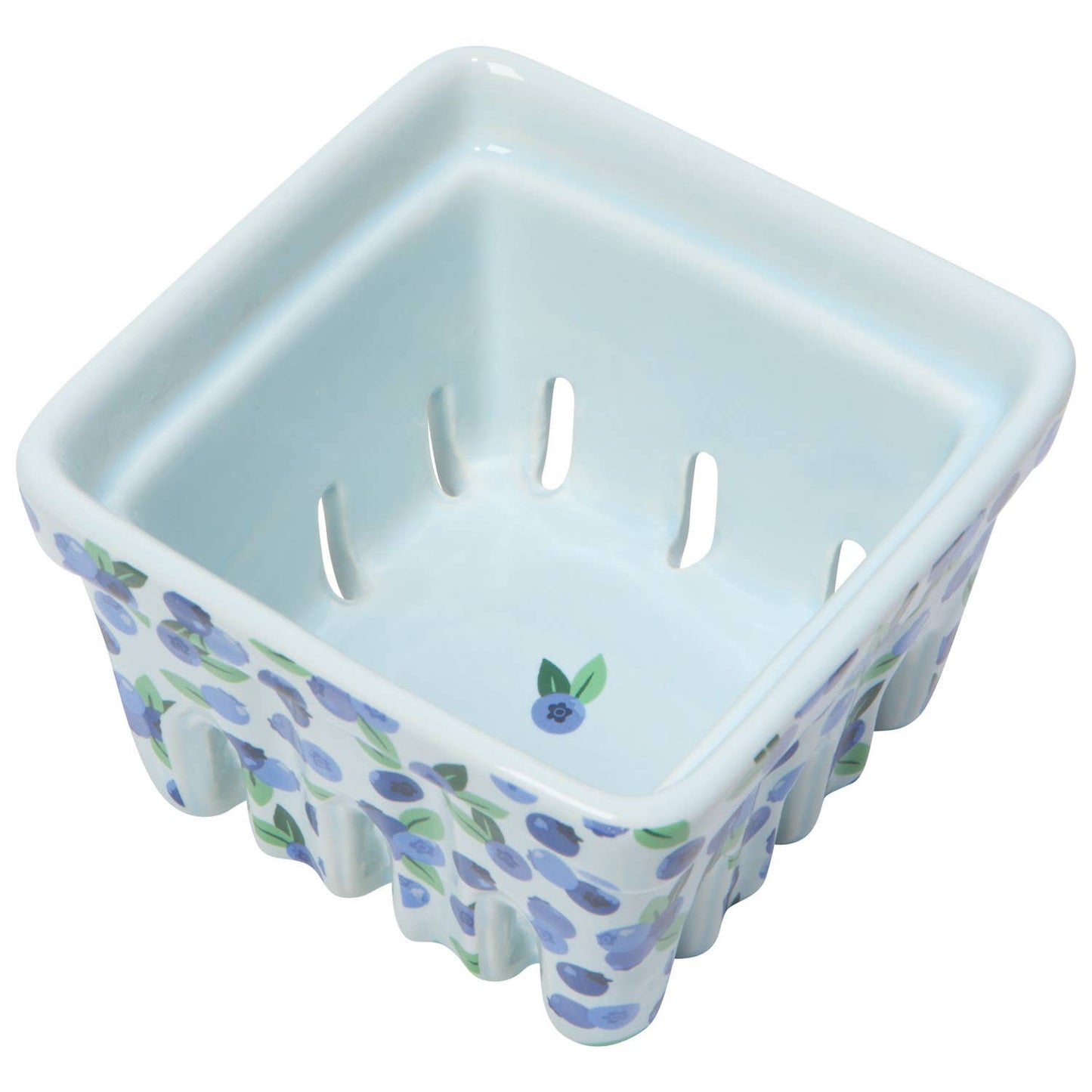 Blueberries Ceramic Berry Basket