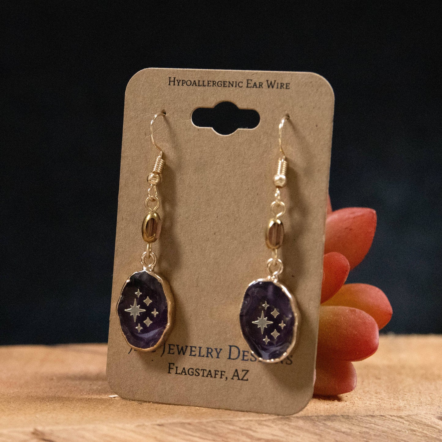 Resin Star Earrings