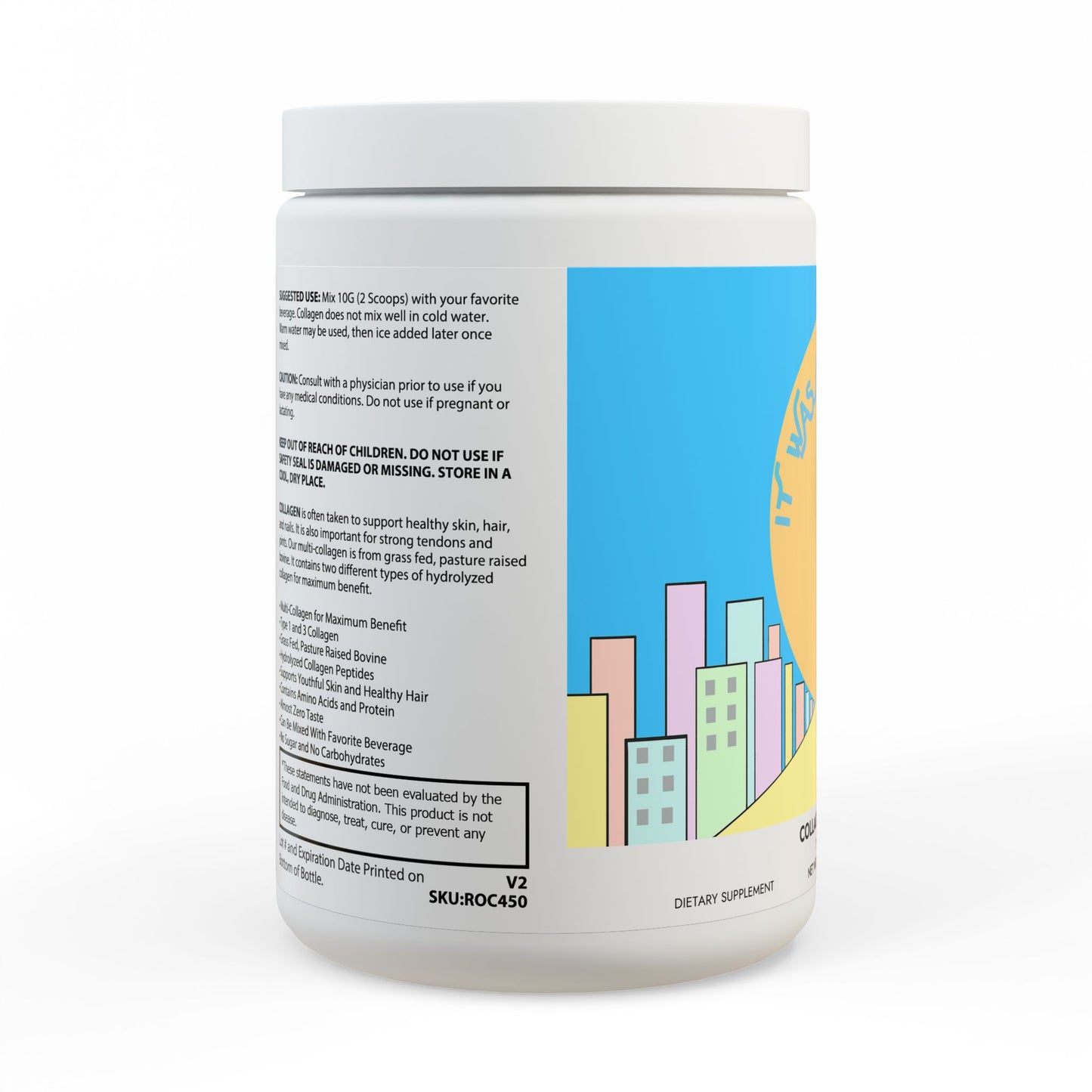 Collagen Peptides Type I & III Supplement (350g, 12.3oz)
