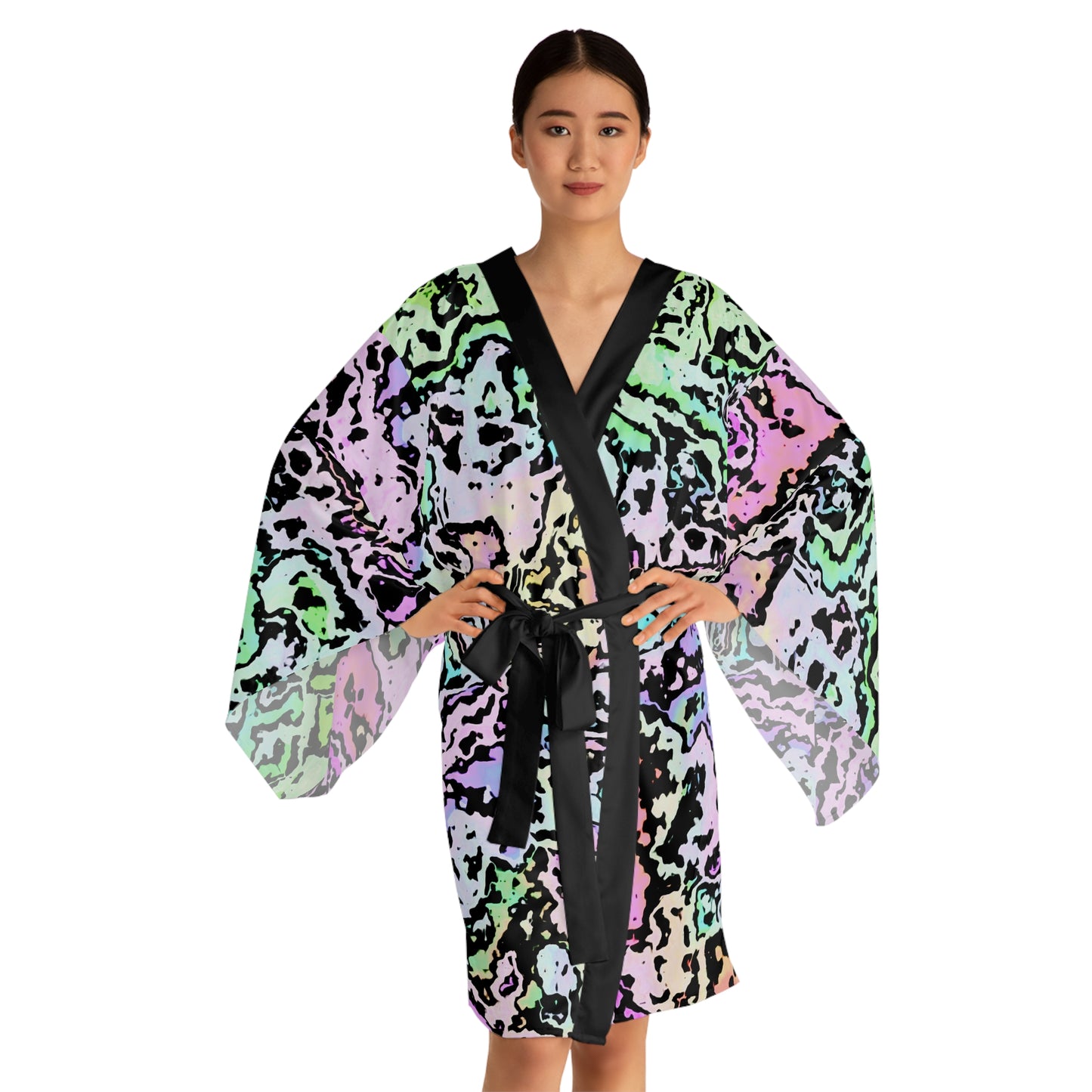 Long Sleeve Kimono Robe (AOP)
