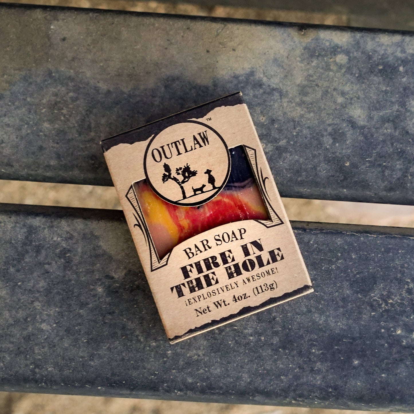 Fire in the Hole Handmade Soap: Campfire, Gunpowder, Whiskey