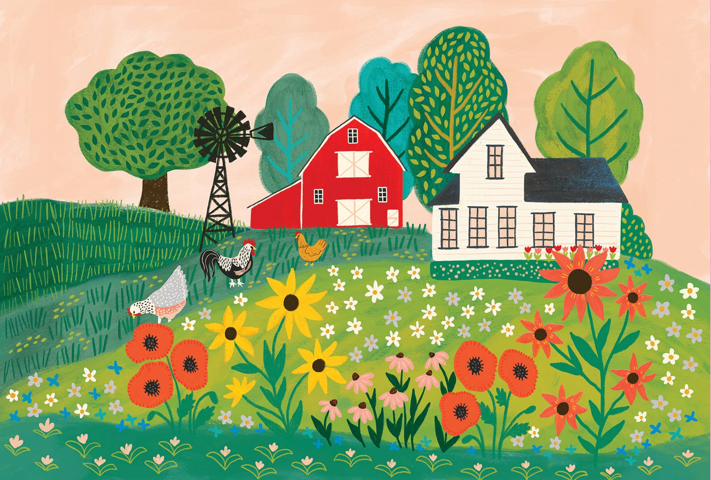 Happy Homestead/Farm Nature Postcard Pack - 10 postcards -