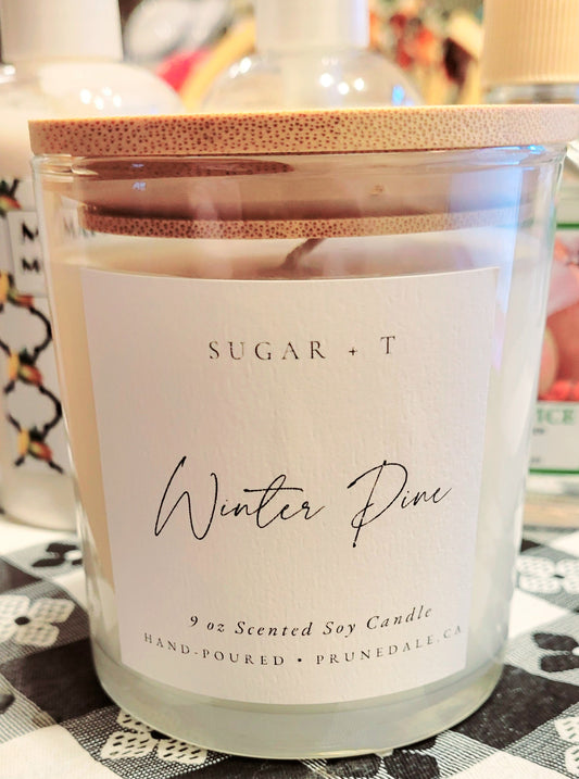 Sugar & T Winter Pine 9 0z Candle