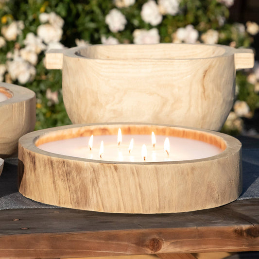 Paulownia Circular Wood Candle