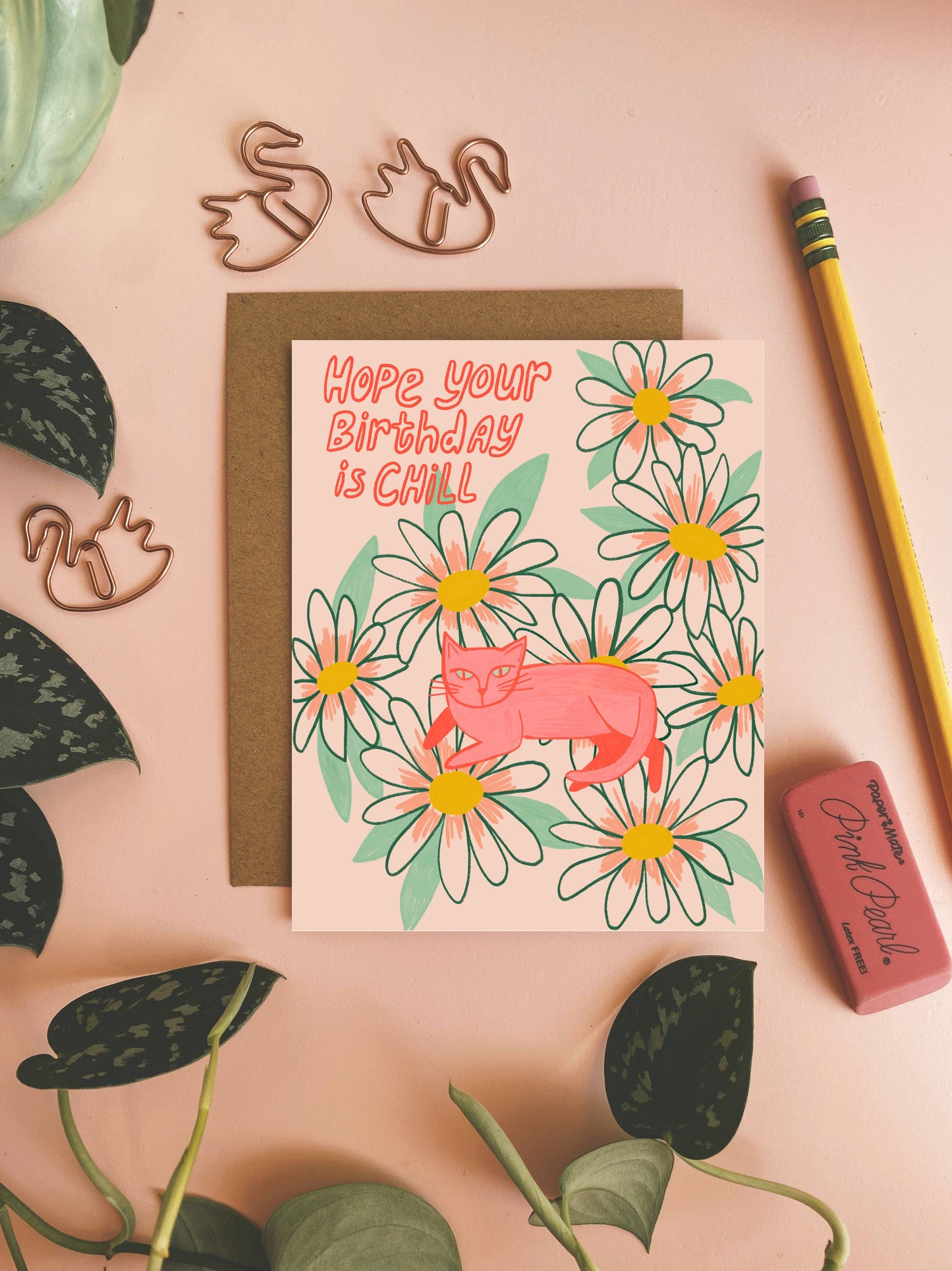 Chill Cat Birthday - Greeting Card : 4.25 x 5.5 inches