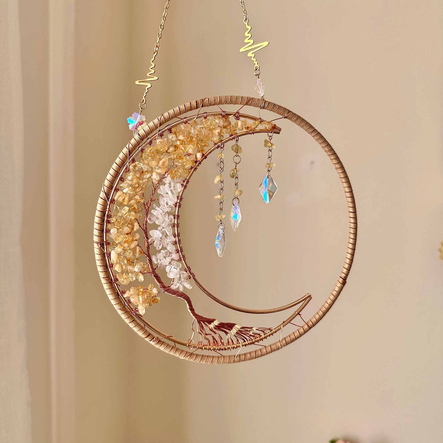 Tree of Wealth: Citrine Suncatcher