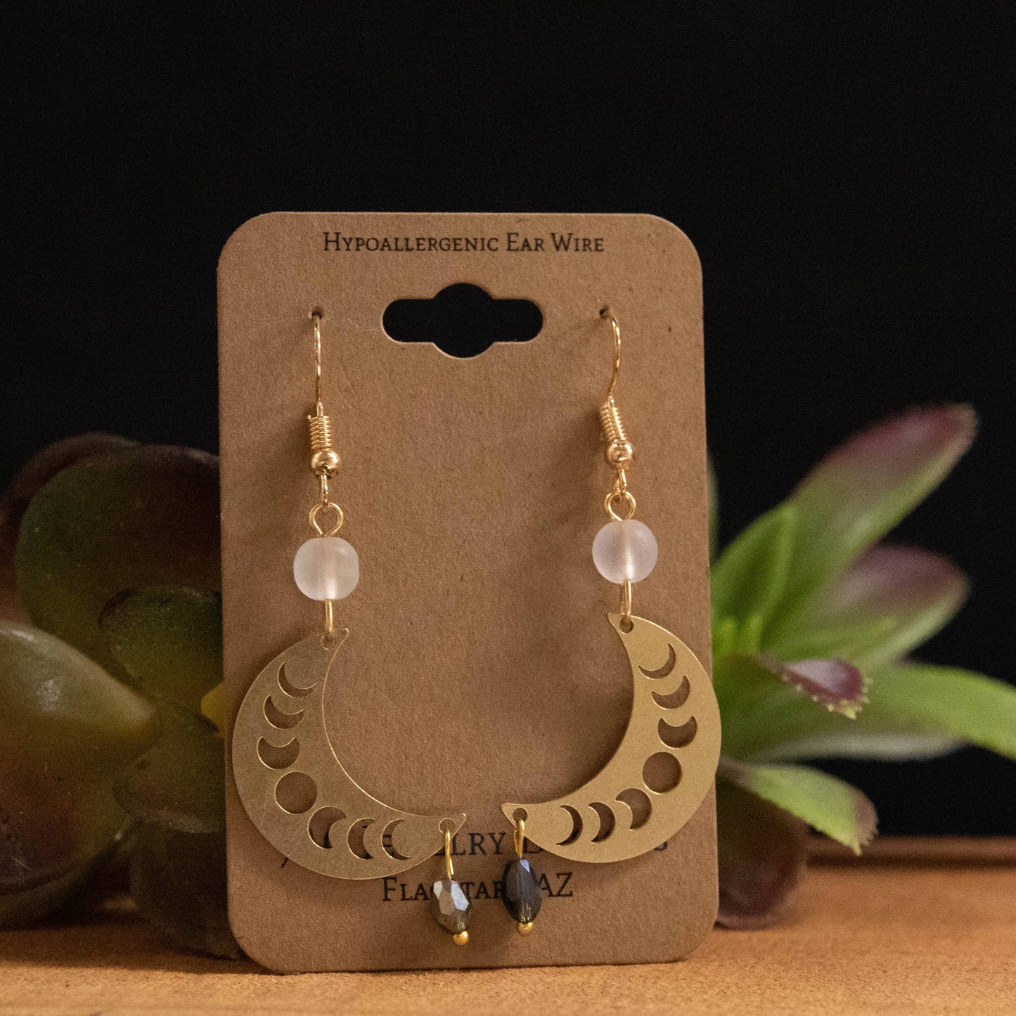 Crescent Moon Phase Earrings