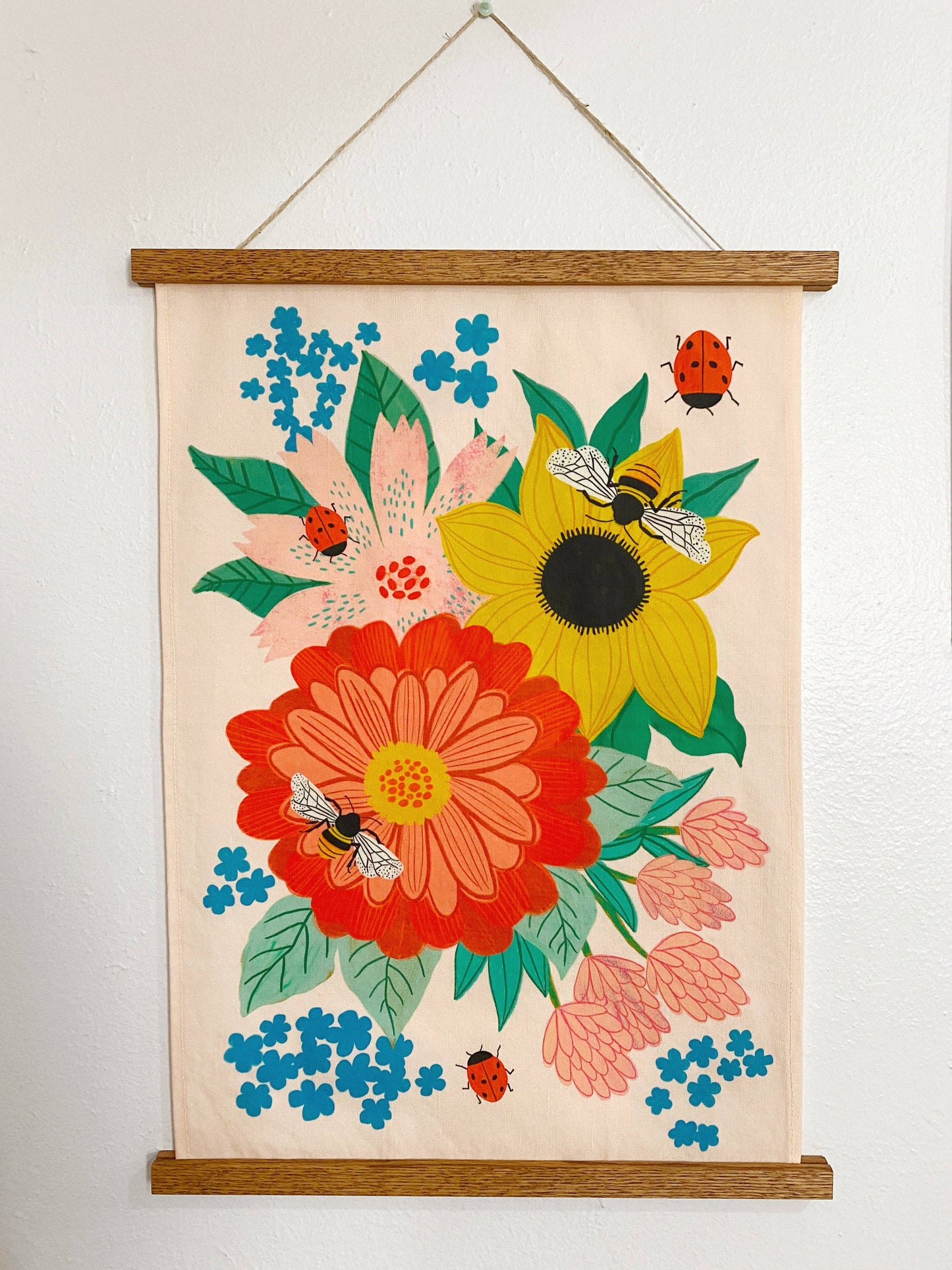 Bee Garden Tea Towel Dream Folk Studio