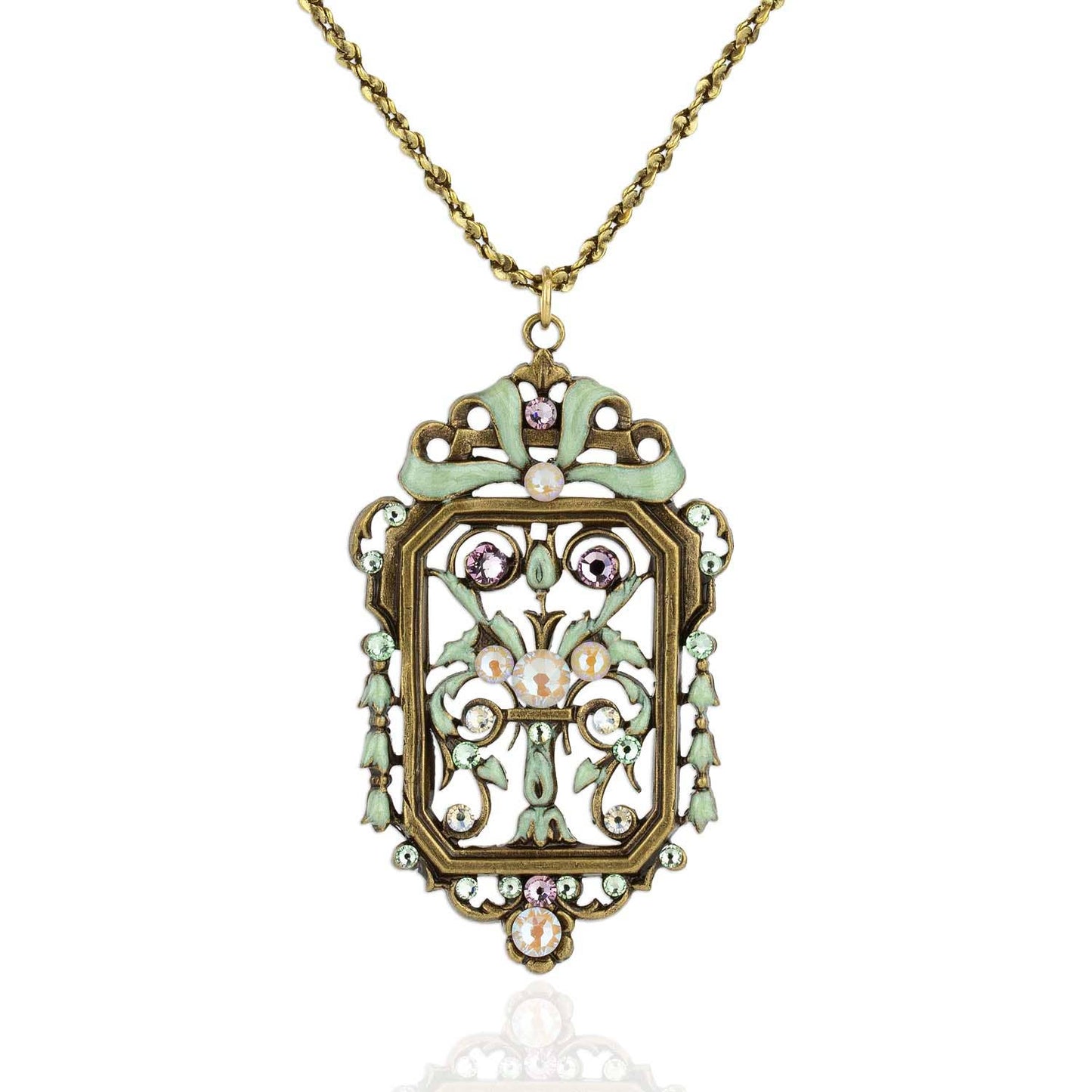 Alphonsine Crystal Art Nouveau Necklace -Anne Koplik Designs NYC