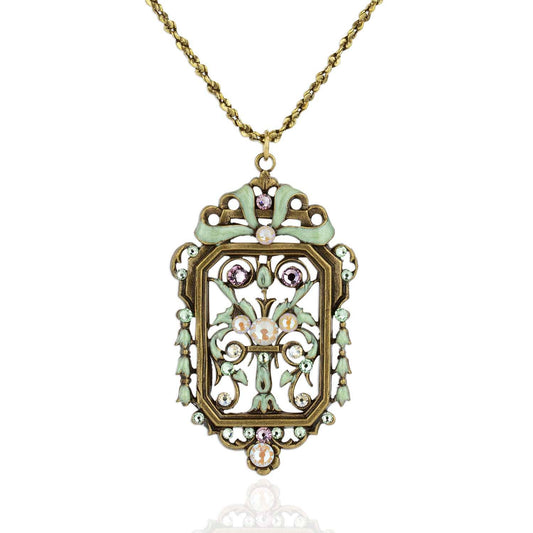 Alphonsine Crystal Art Nouveau Necklace -Anne Koplik Designs NYC