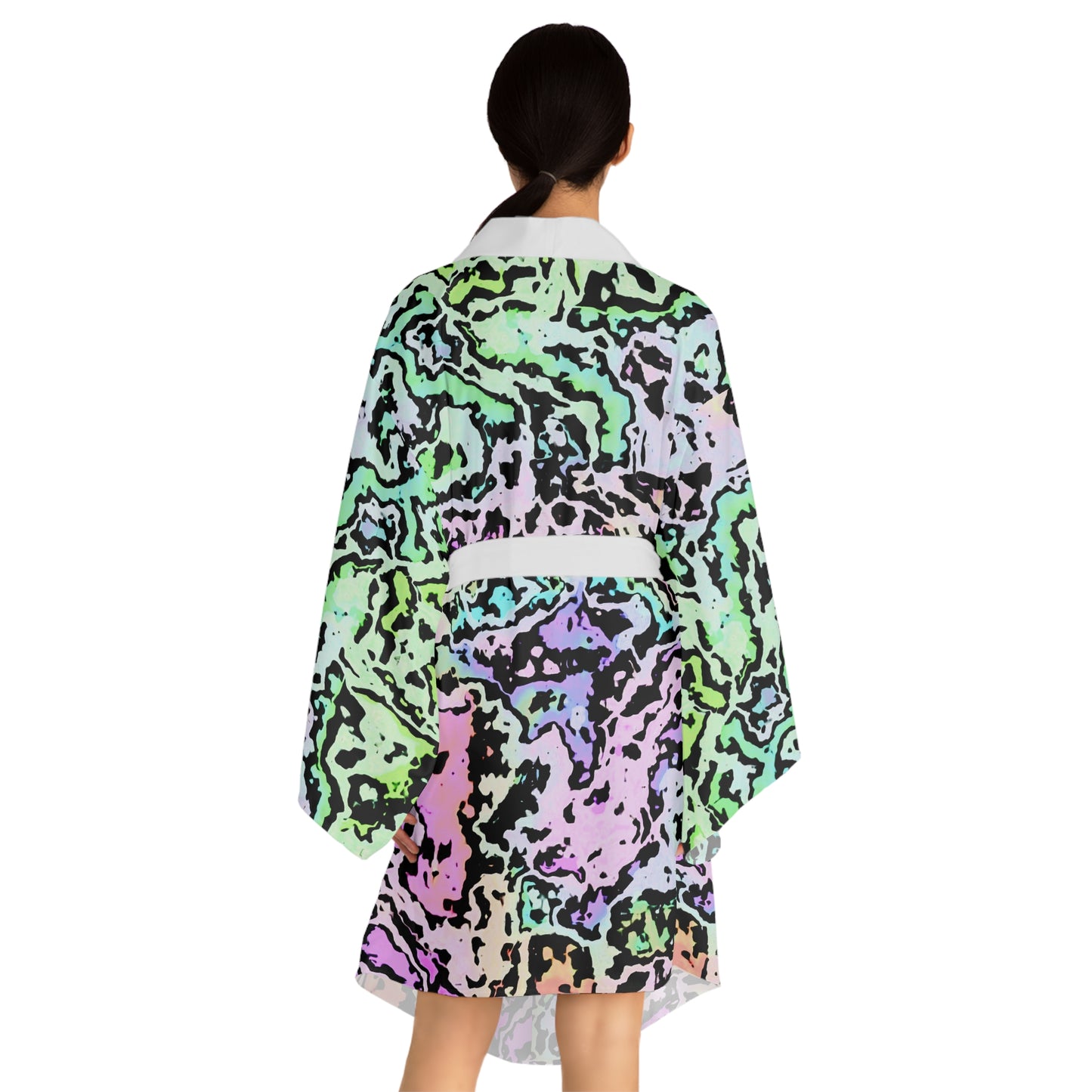 Long Sleeve Kimono Robe (AOP)