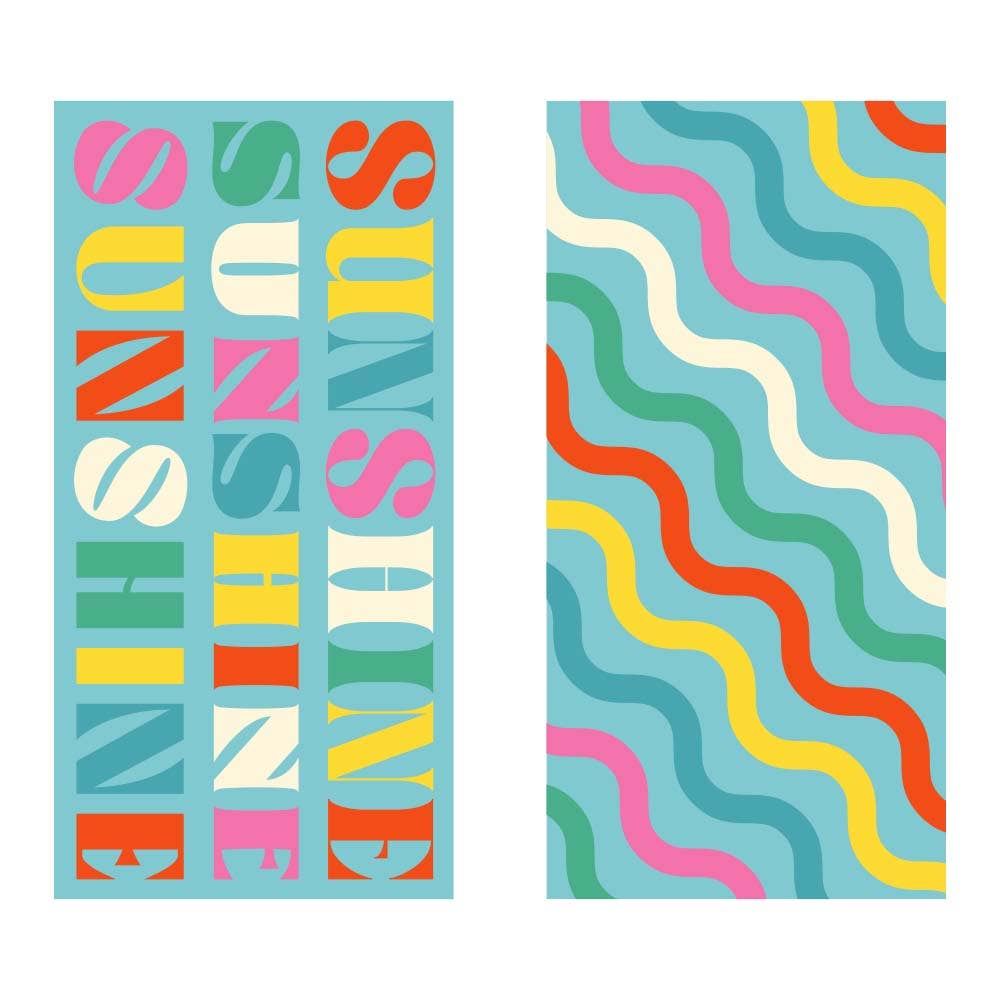 Sunshine Quick Dry Beach Towel: Rainbow