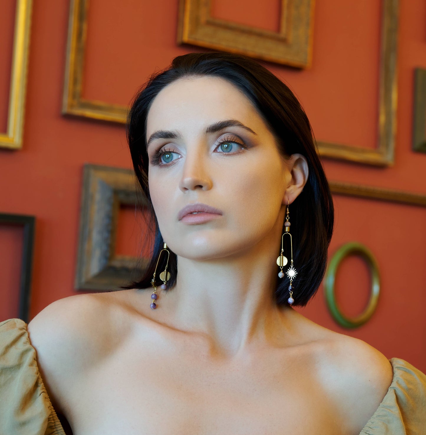 The Pisces Earring - Amethyst Celestial Mobile Earrings