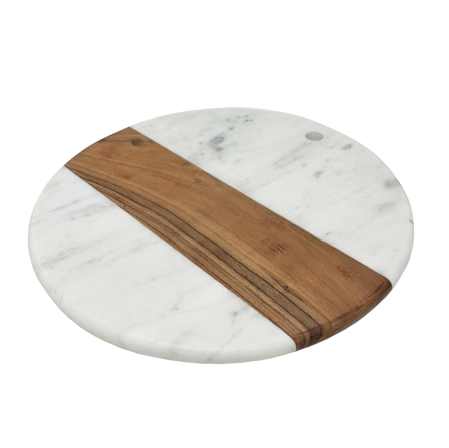 Round Marble & Acacia Wood Charcuterie Board