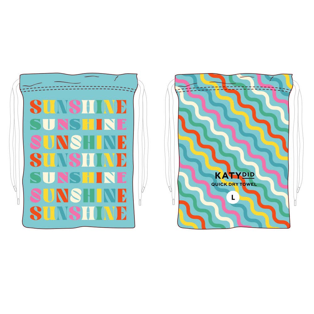 Sunshine Quick Dry Beach Towel: Rainbow