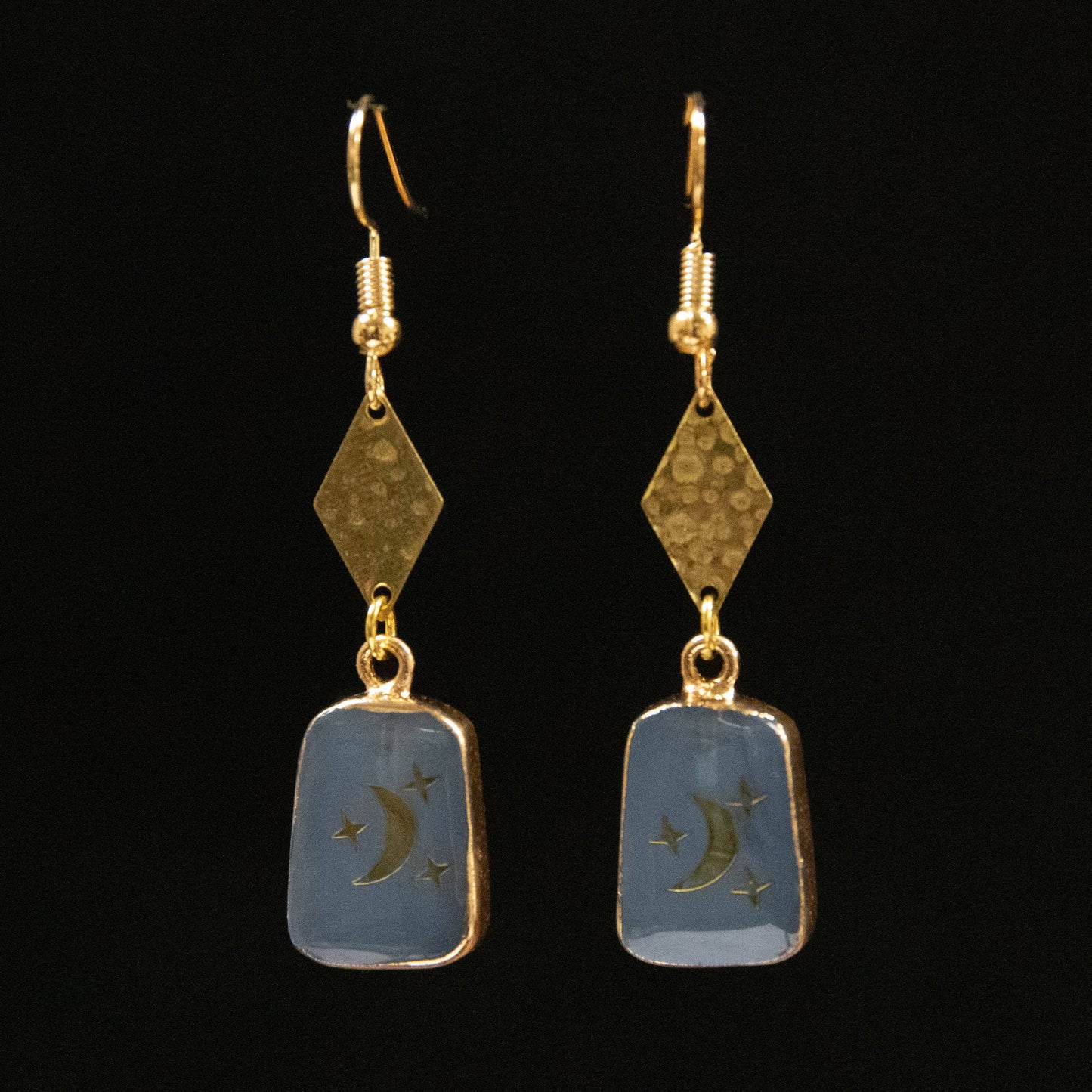 Resin Moon Earrings