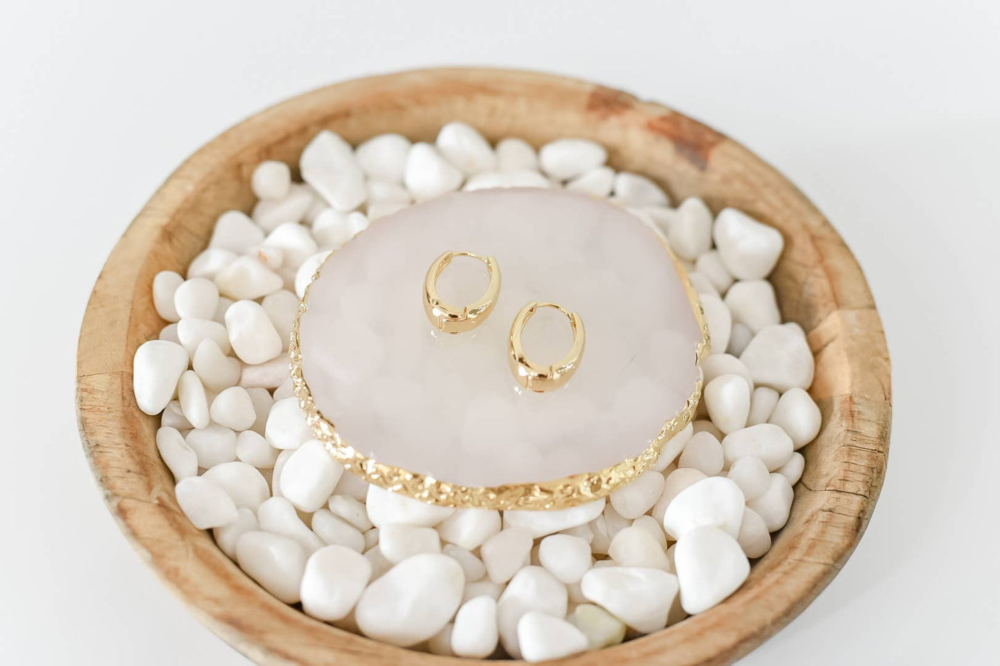 The  Ember Hoops Gold Plated Earrings