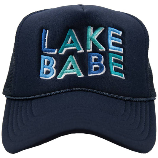 Lake Babe Wholesale Foam Trucker Hat: Navy