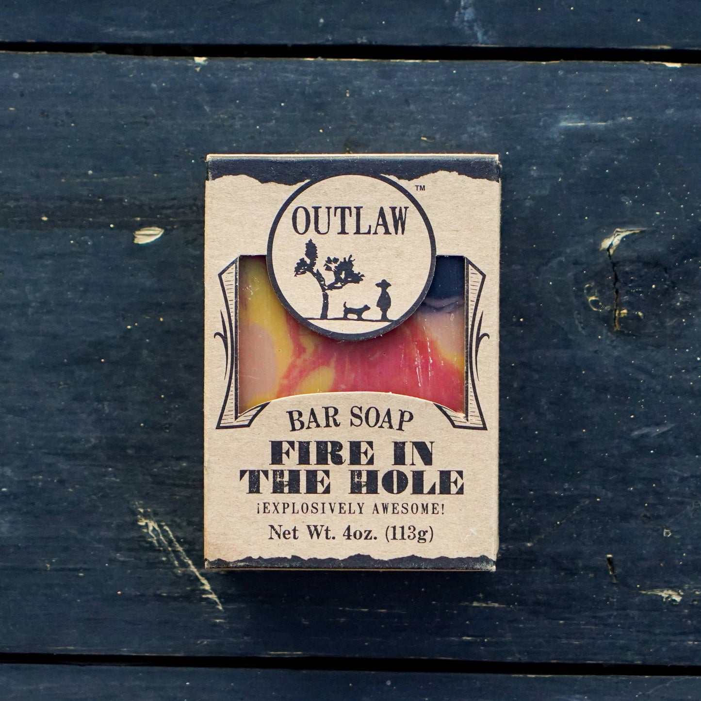 Fire in the Hole Handmade Soap: Campfire, Gunpowder, Whiskey