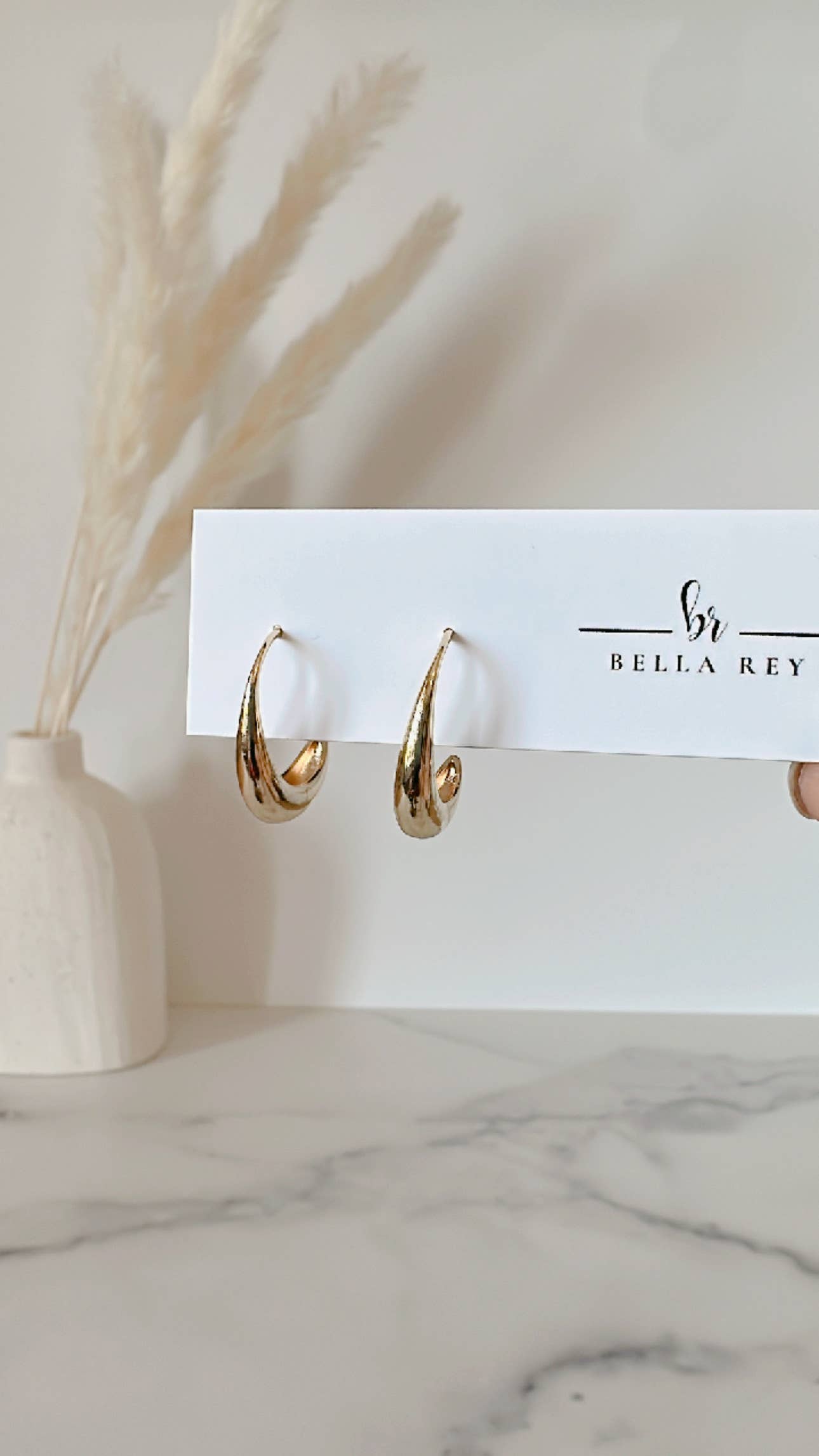 The Audrey hoops gold plated earrings