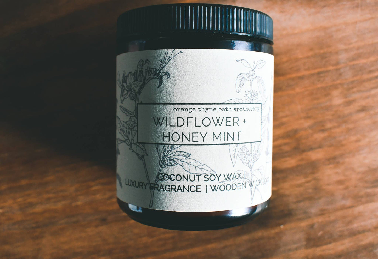 WILDFLOWER + HONEY MINT  9oz COCONUT SOY CANDLE