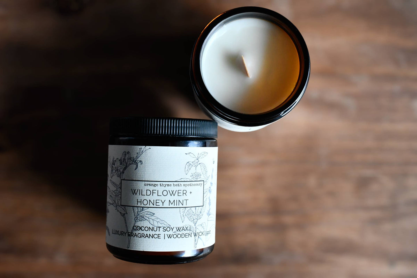 WILDFLOWER + HONEY MINT  9oz COCONUT SOY CANDLE