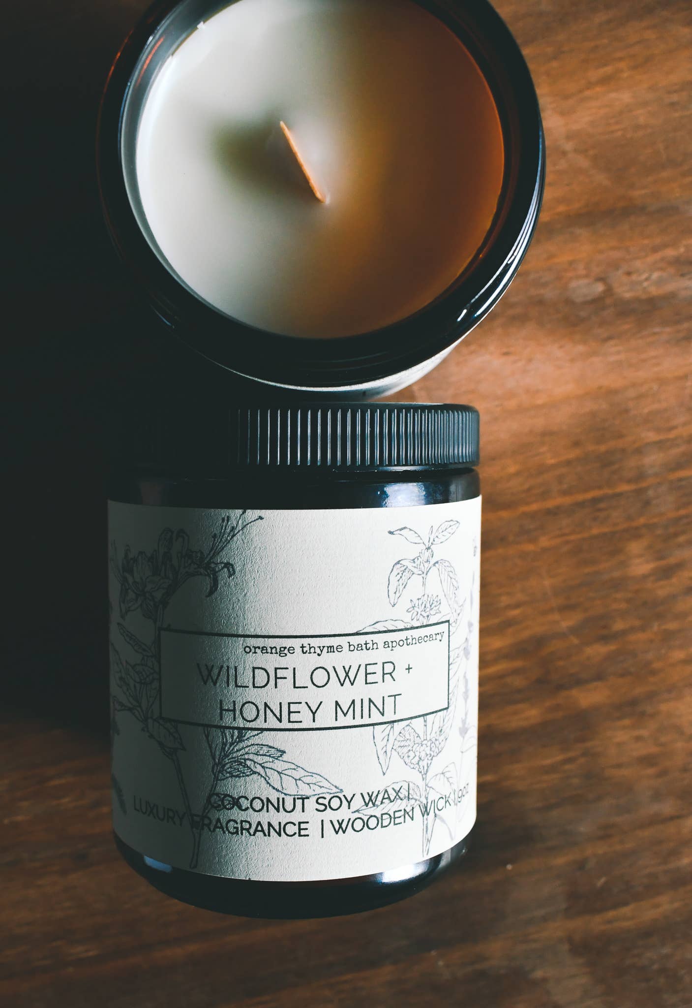 WILDFLOWER + HONEY MINT  9oz COCONUT SOY CANDLE