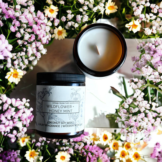 WILDFLOWER + HONEY MINT  9oz COCONUT SOY CANDLE