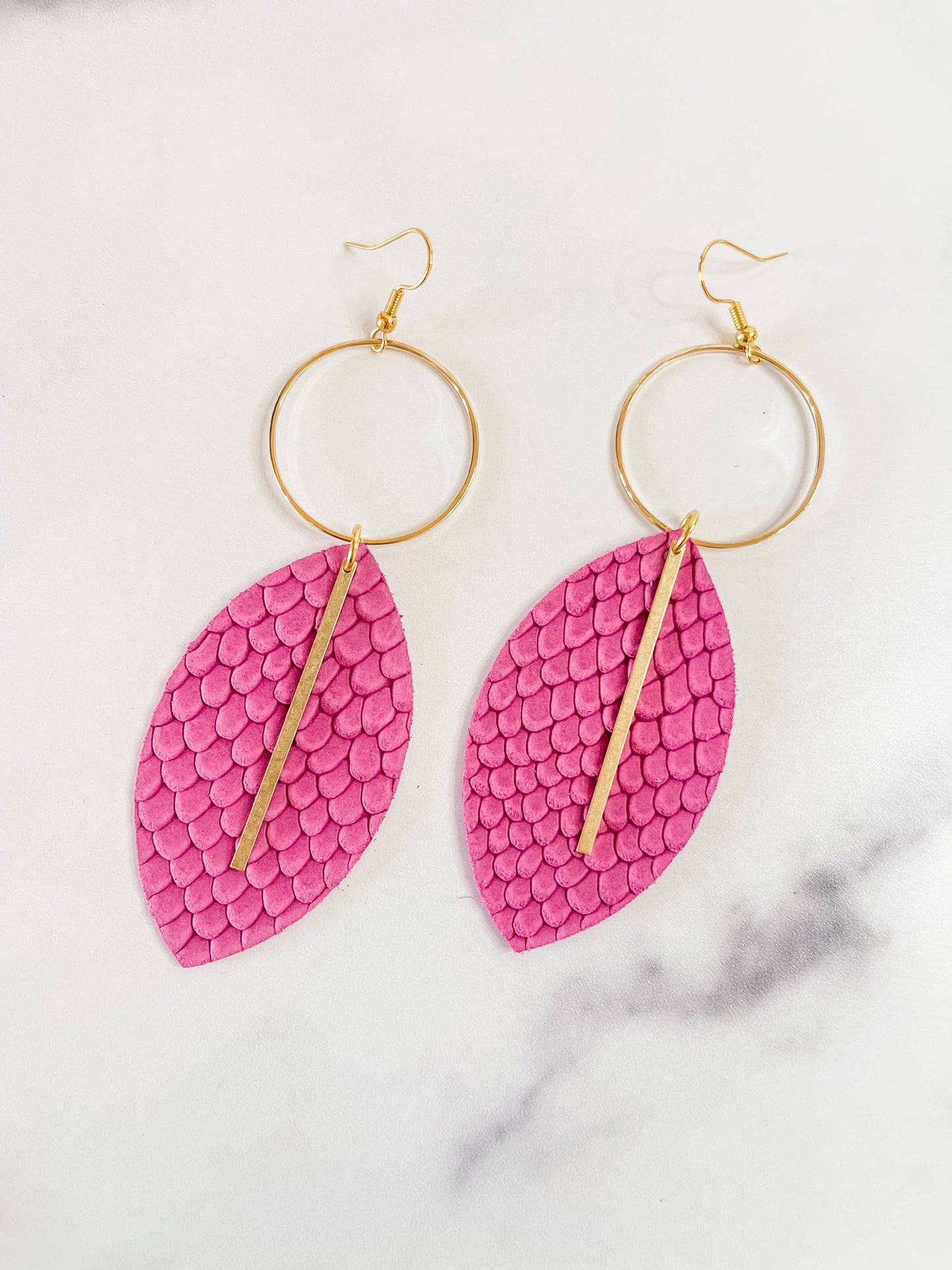 The Robin Earring in Hot Pink