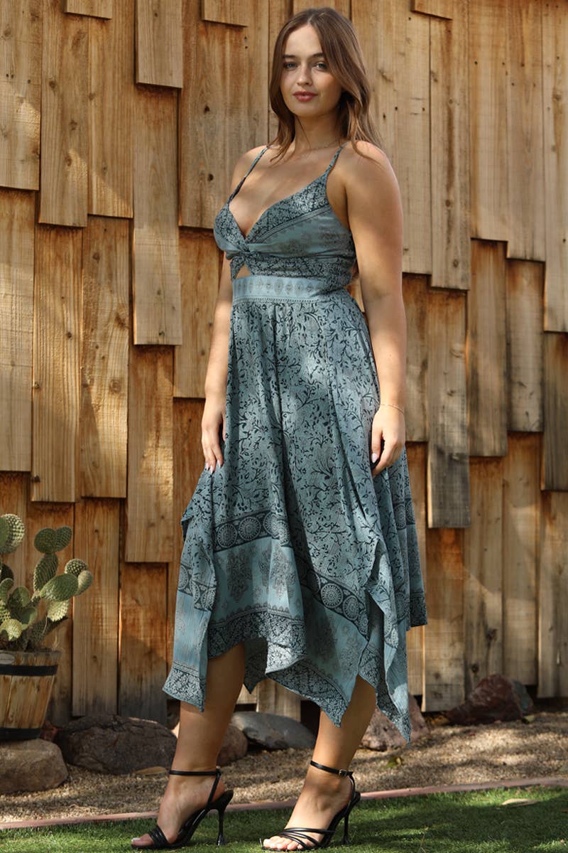 Blake V Neck Cut Out Maxi Dress