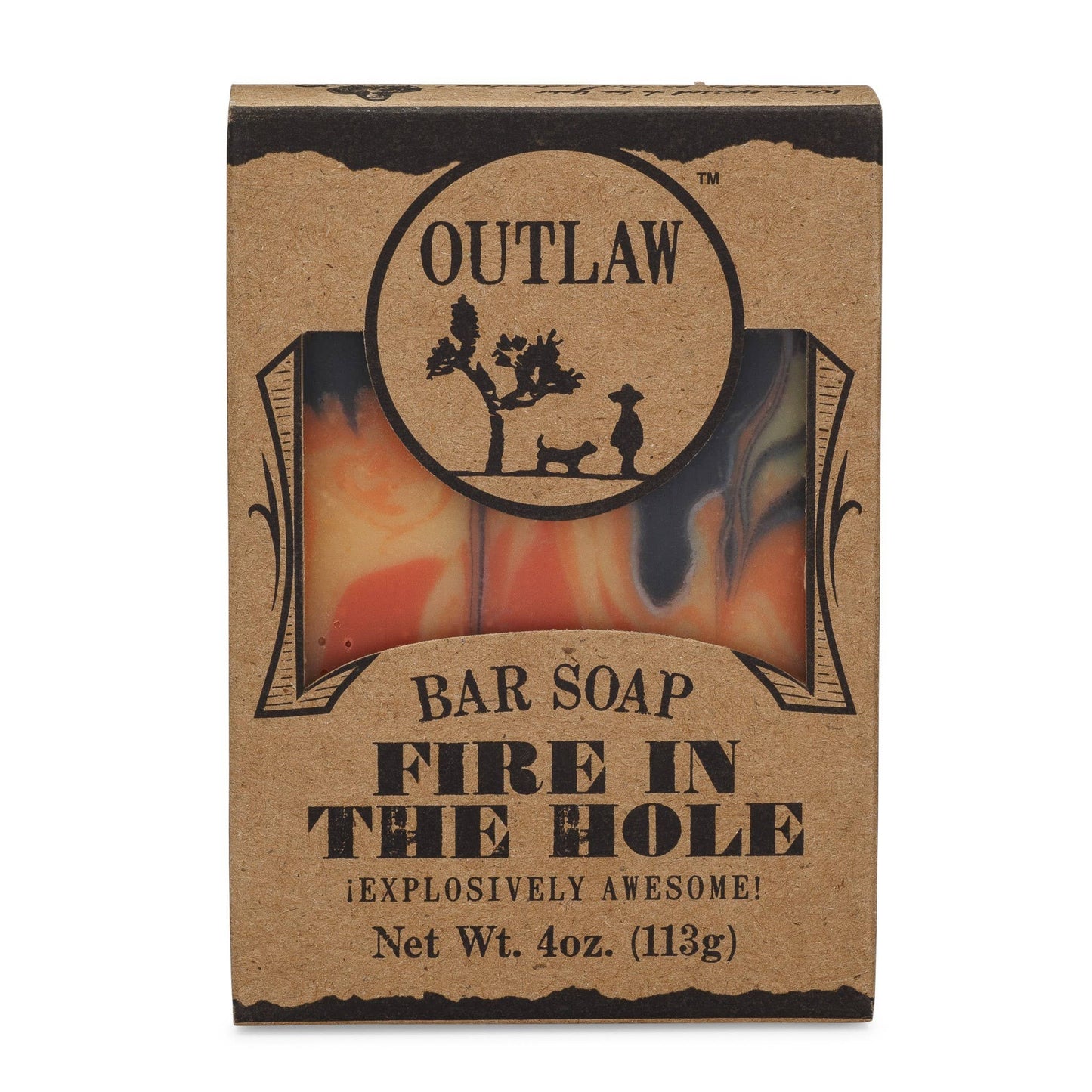 Fire in the Hole Handmade Soap: Campfire, Gunpowder, Whiskey