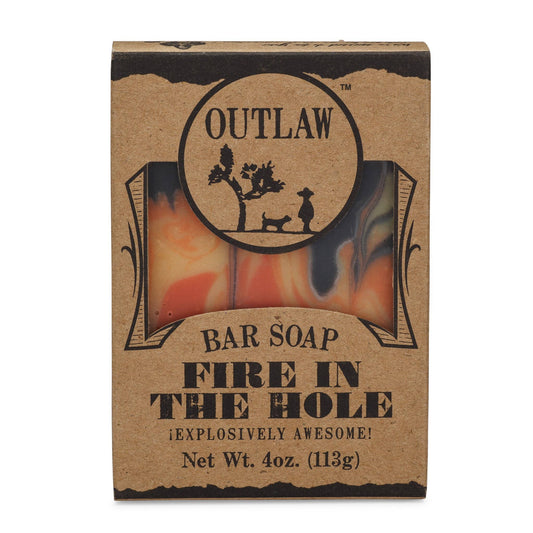 Fire in the Hole Handmade Soap: Campfire, Gunpowder, Whiskey