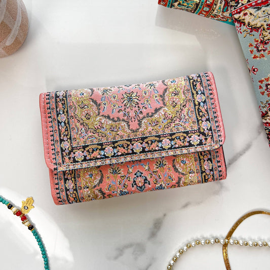 Pink Bohemian Small Handmade Wallet