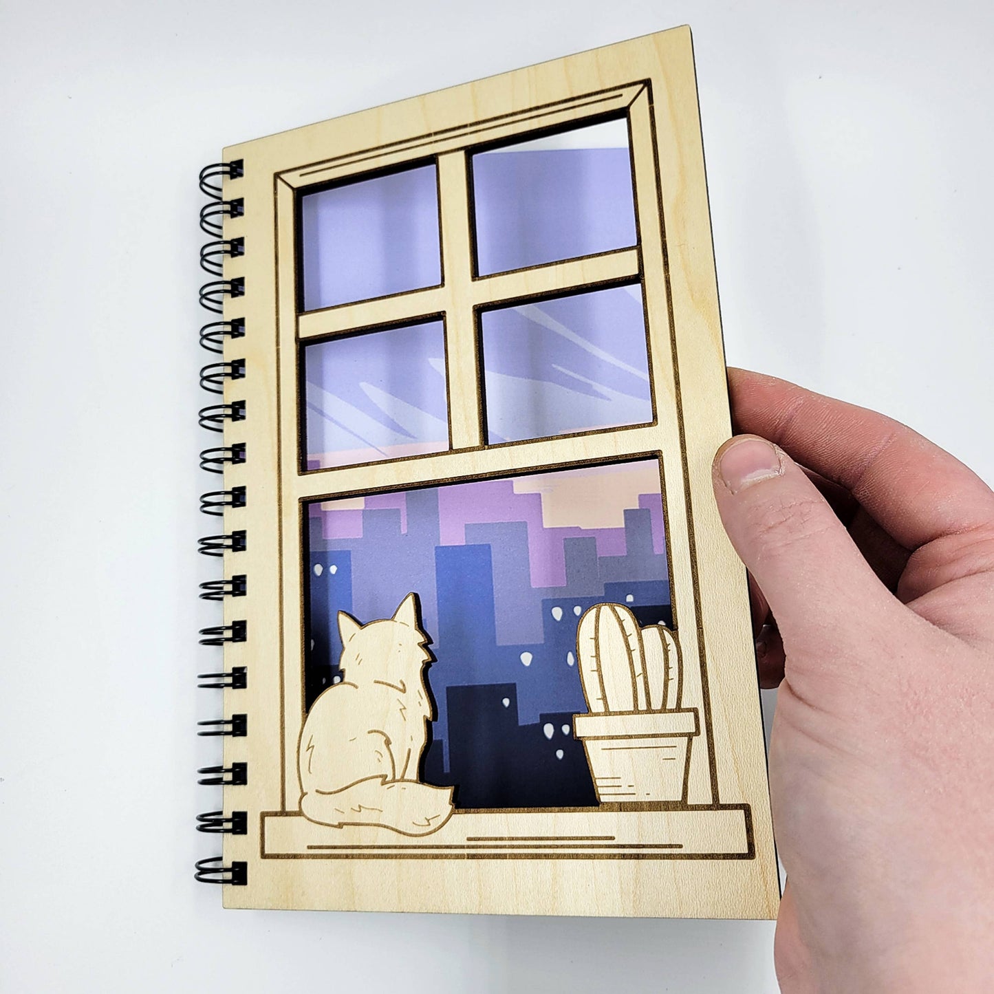 City view wood journal - stationery, journals, notebook: Lined paper