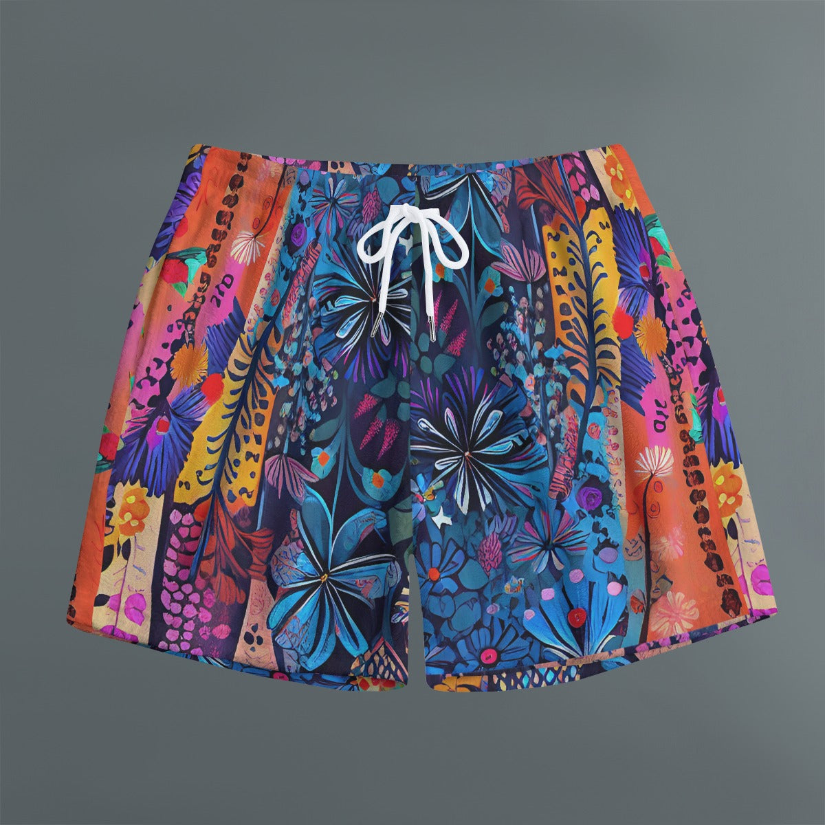 Colorful Flora Lounge Shorts Plush Material