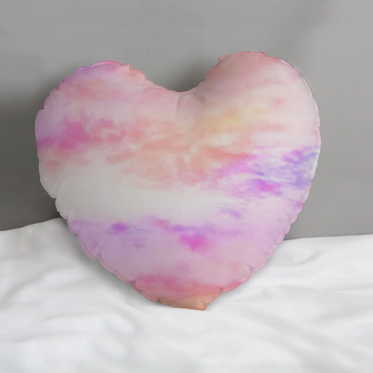 Heart-shaped pillow -Candy Clouds