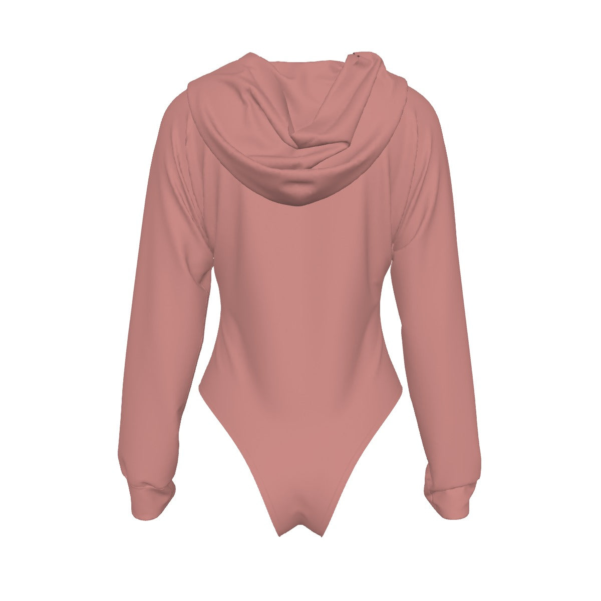 Raglan Sleeve Hooded Bodysuit -Rose Clay