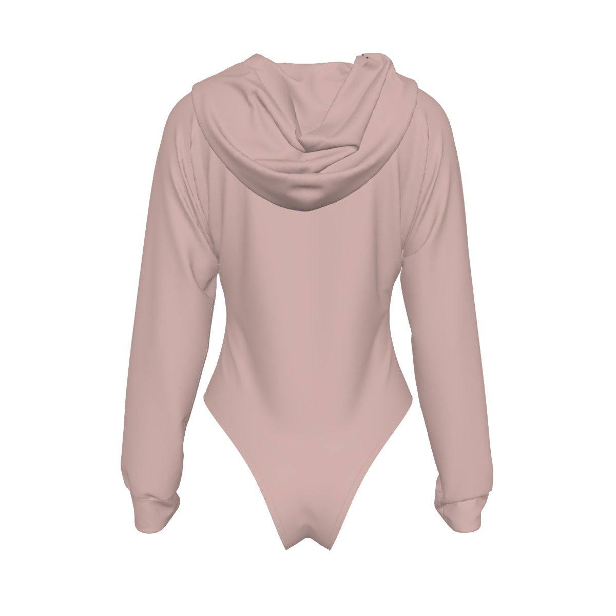 Raglan Sleeve Hooded Bodysuit -Dusty Pink