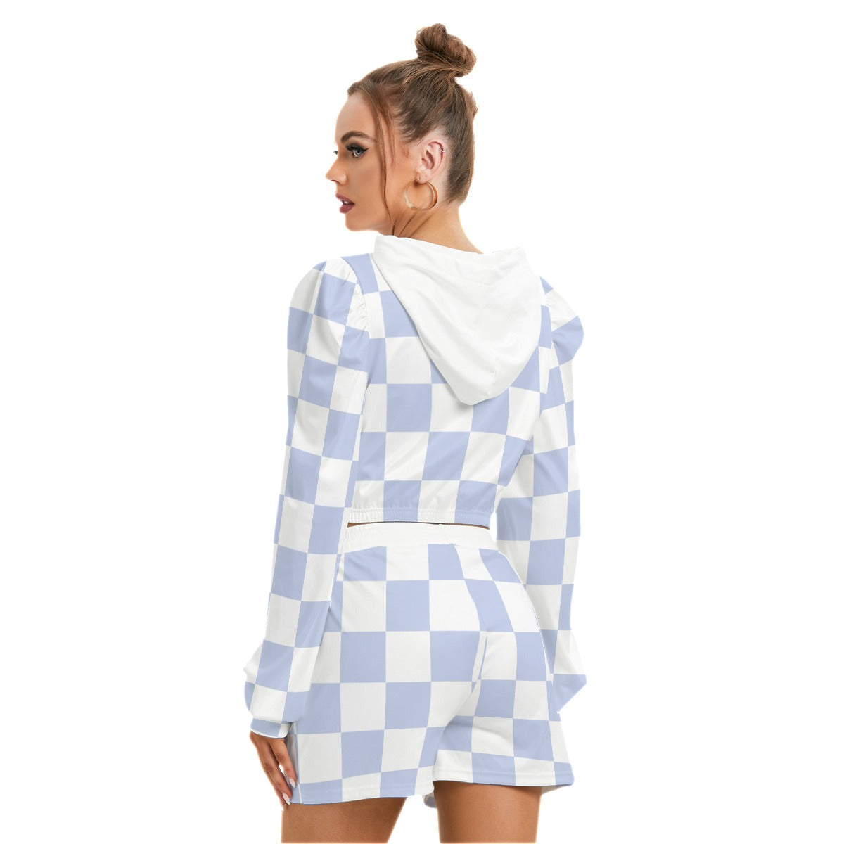 All-Over Print Women's Mirco Fleece Hoodie And Shorts Set