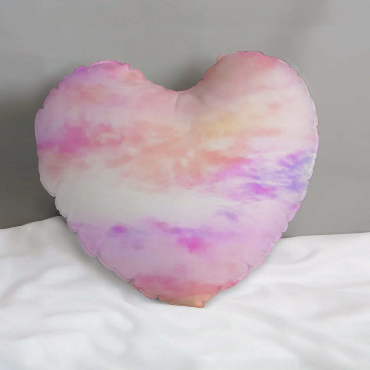 Heart-shaped pillow -Candy Clouds