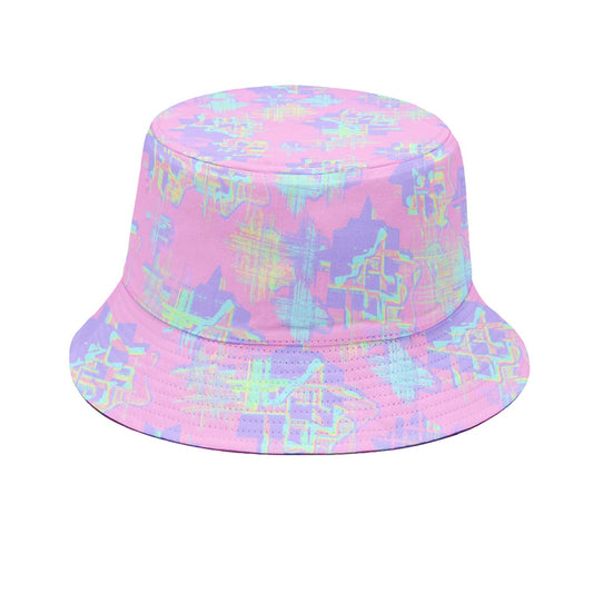 Pink & Purple Glitch Bucket Hat