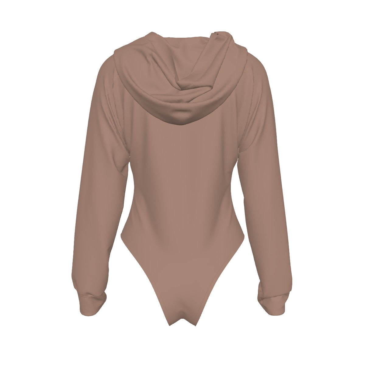 Raglan Sleeve Hooded Bodysuit - Nude