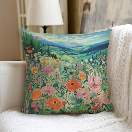 Spring Meadows Couch pillow case with pillow Inserts