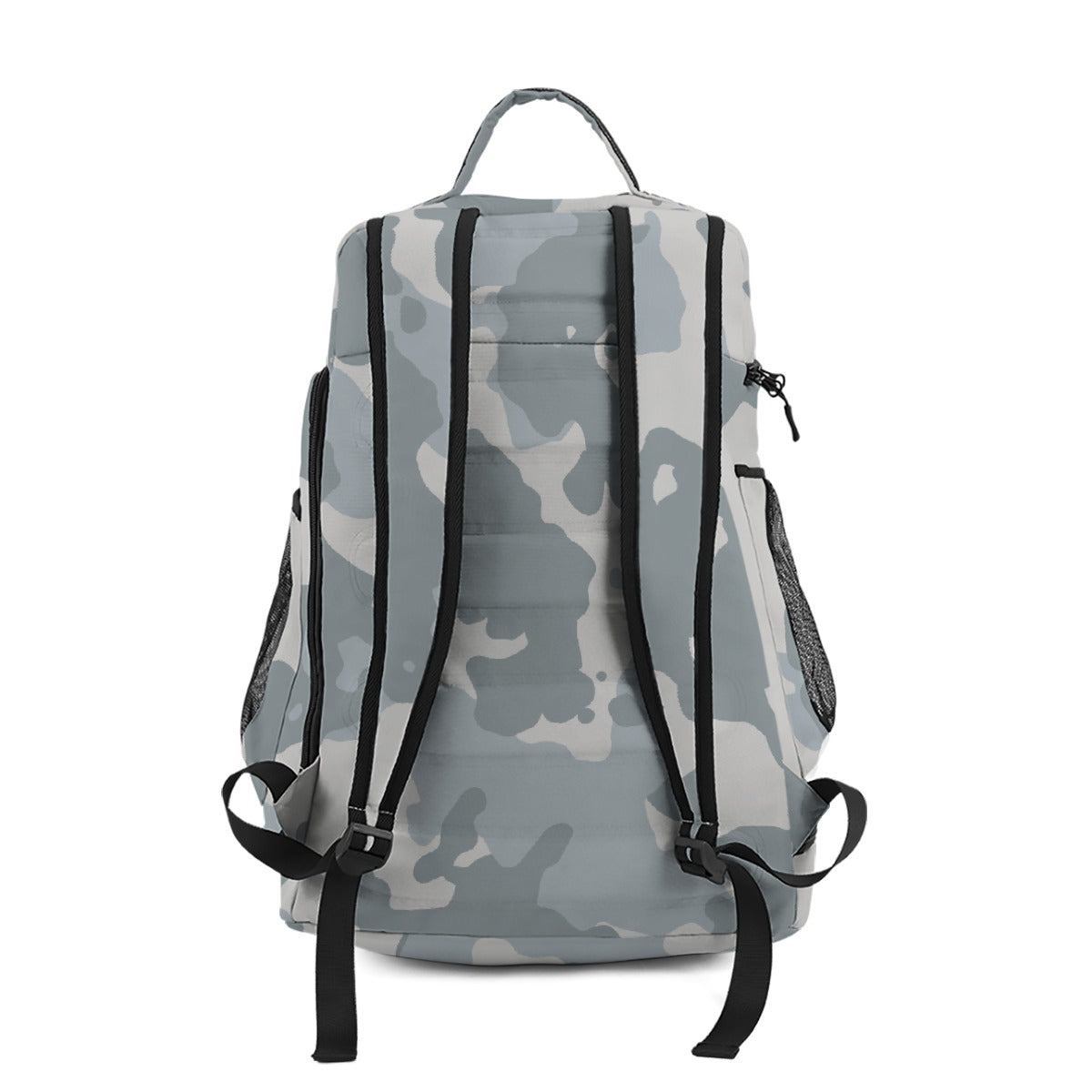 Oxford Cloth Multifunctional Backpack in Gray Camo Print