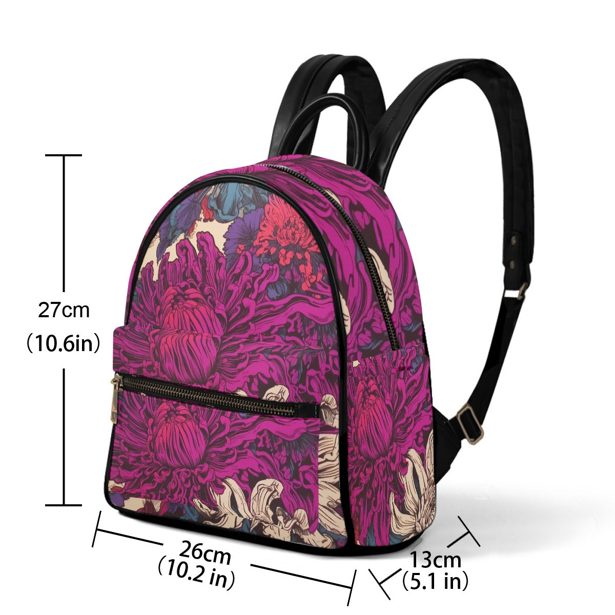 Rowena Mini Backpack Pink Flower Print