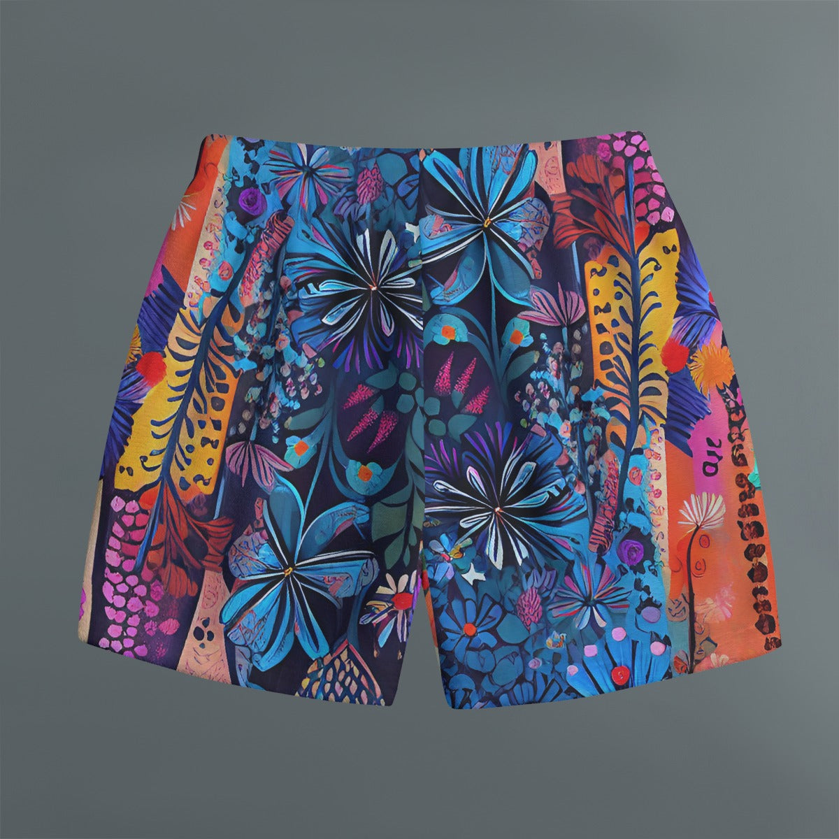 Colorful Flora Lounge Shorts Plush Material