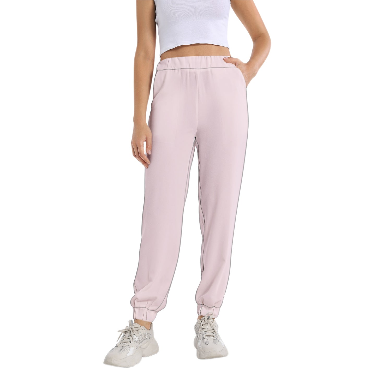 Elastic Waist Tapered Sweatpant